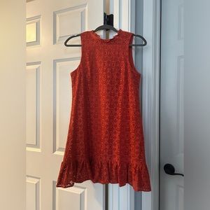 Chelsea&Violet Tie Back Shift Dress in Rust Orange Size XS